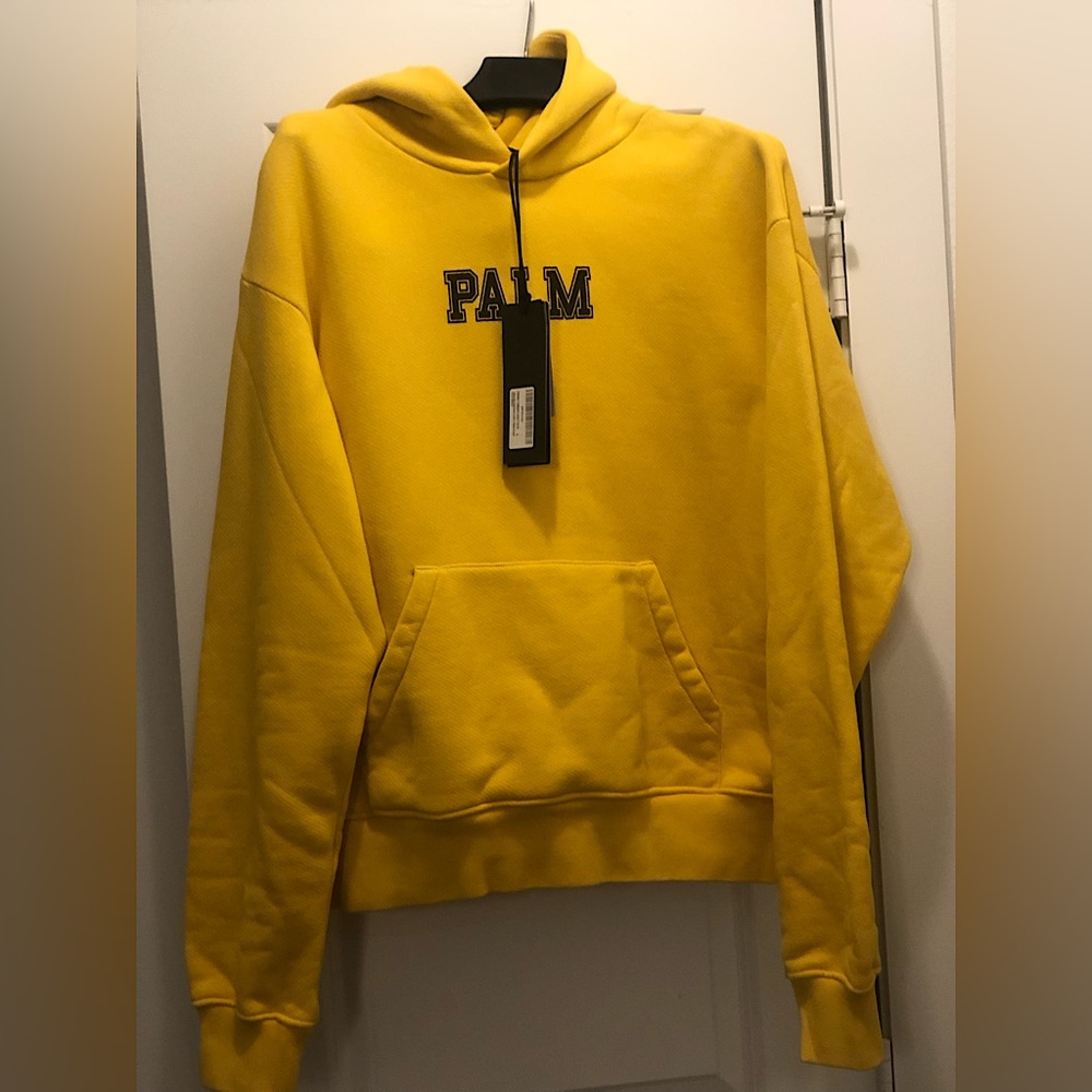 Authentic Palm Angels hoodie in Yellow | Gold in SZ L Tiger print on